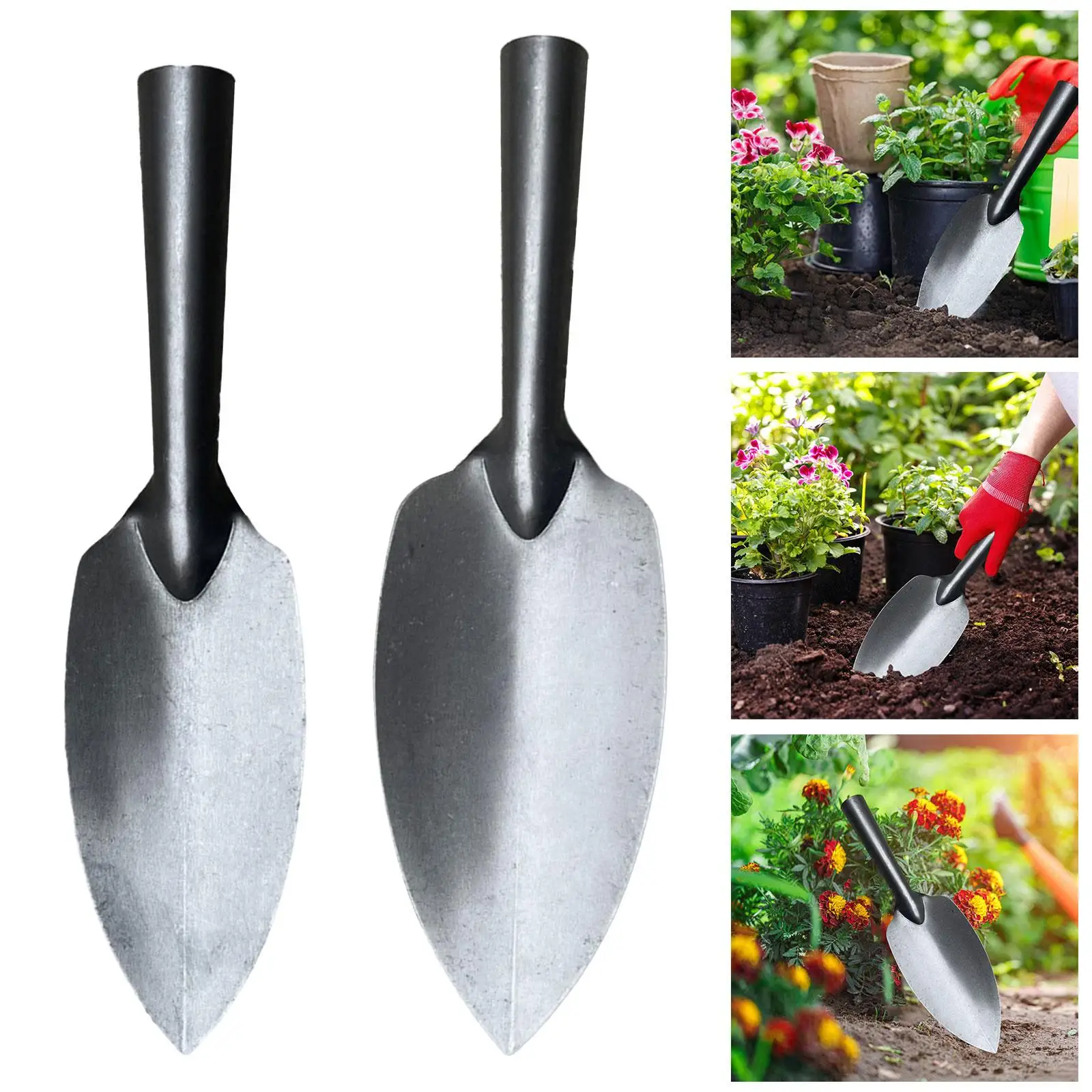 

Garden Shovel Iron Durable Garden Trowel Garden Tool Gardening Shovel for Weeding Smoothing Soil Transplanting Digging Planting