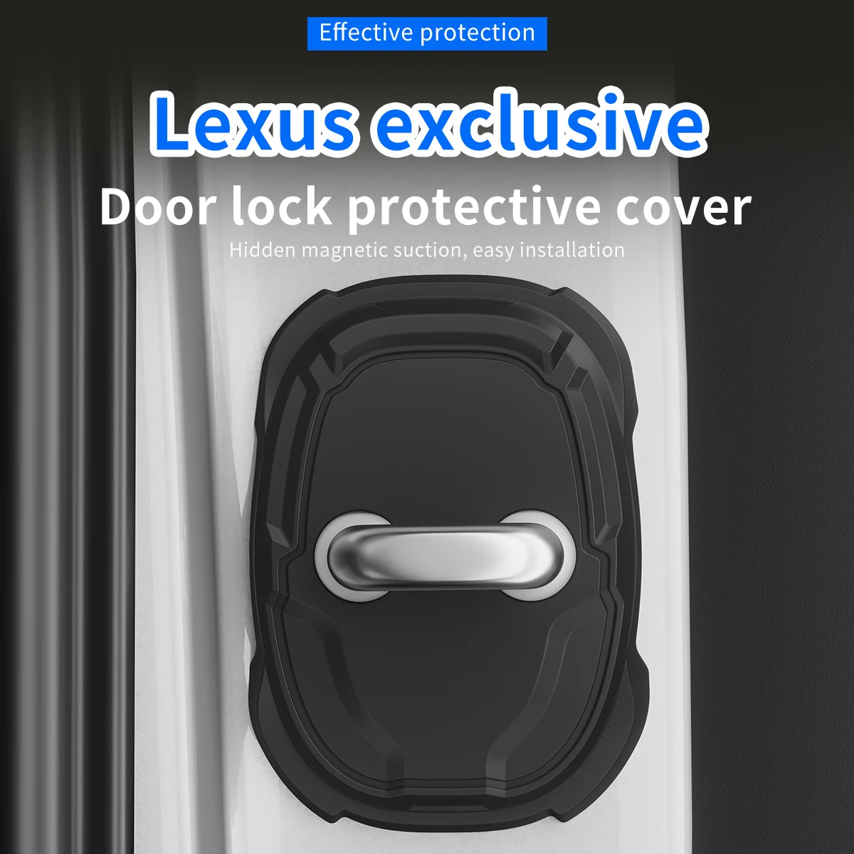 

4Pcs Silent Car Door Lock Covers For Lexus ES RX NX Silicone Car Door Shock Absorber Anti-Rust Latch Protector Auto Parts