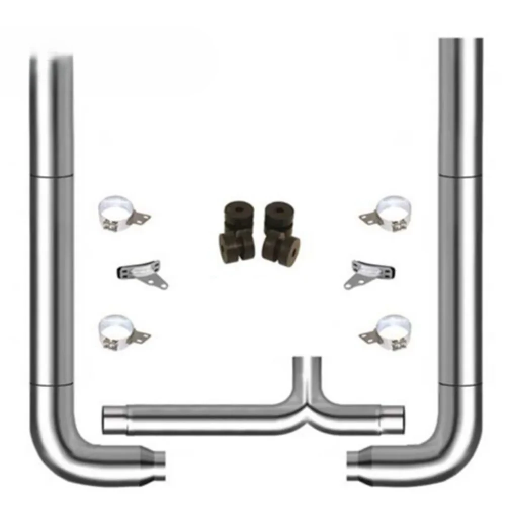 

Semi Truck Flat 8 Inch Stainless Steel Exhaust Kit for Kenworth Peterbilt