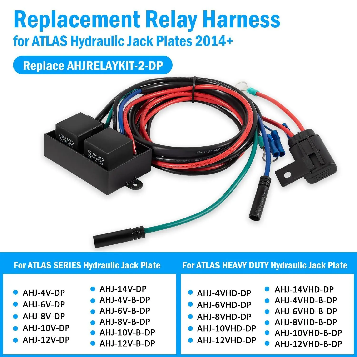 Relay Harness Jack Plate Wiring Parts Kit Replace AHJRELAYKIT-2-DP AHJRELAYKIT2DP for 2014-Present Atlas Series Outboard Motor