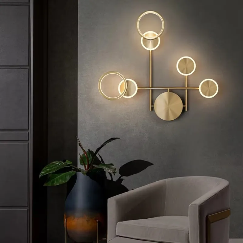 โคมไฟติดผนังข้างเตียงห้องนอนหรูหราสไตล์นอร์ดิกที่ทันสมัยเรียบง่าย