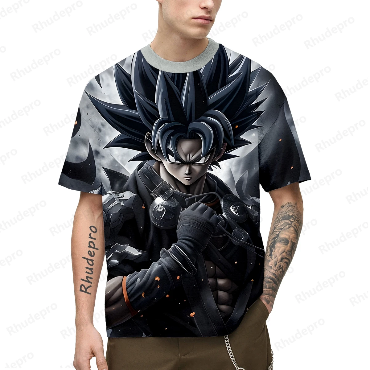 

Japanese anime Super Saiya Goku Men's T-shirt 100-5XL Tshirt T-shirts Y2k Trend Clothing Oversized Vegeta Mens Clothes