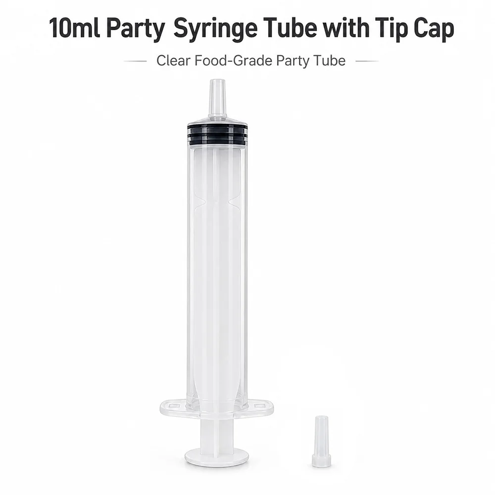 Jello Shot Syringes for Adults Kids, 10ml Party Liquid Syringe BPA-Free Suringes Shooters for Jello Shots, Nurses,Party