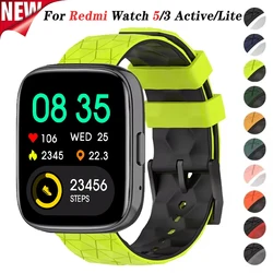 Silicone Strap for Redmi Watch 5 3 Active Smartwatch Bracelet Wristband for Xiaomi Redmi Watch 3 Lite Replacement Band Accessory