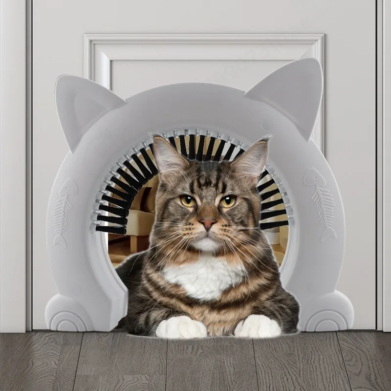Indoor Pet Cat Door Frame Cat Ear Fish Shape Pet Access Hole Suitable For Kitten Puppy Small Pet Entrance Door