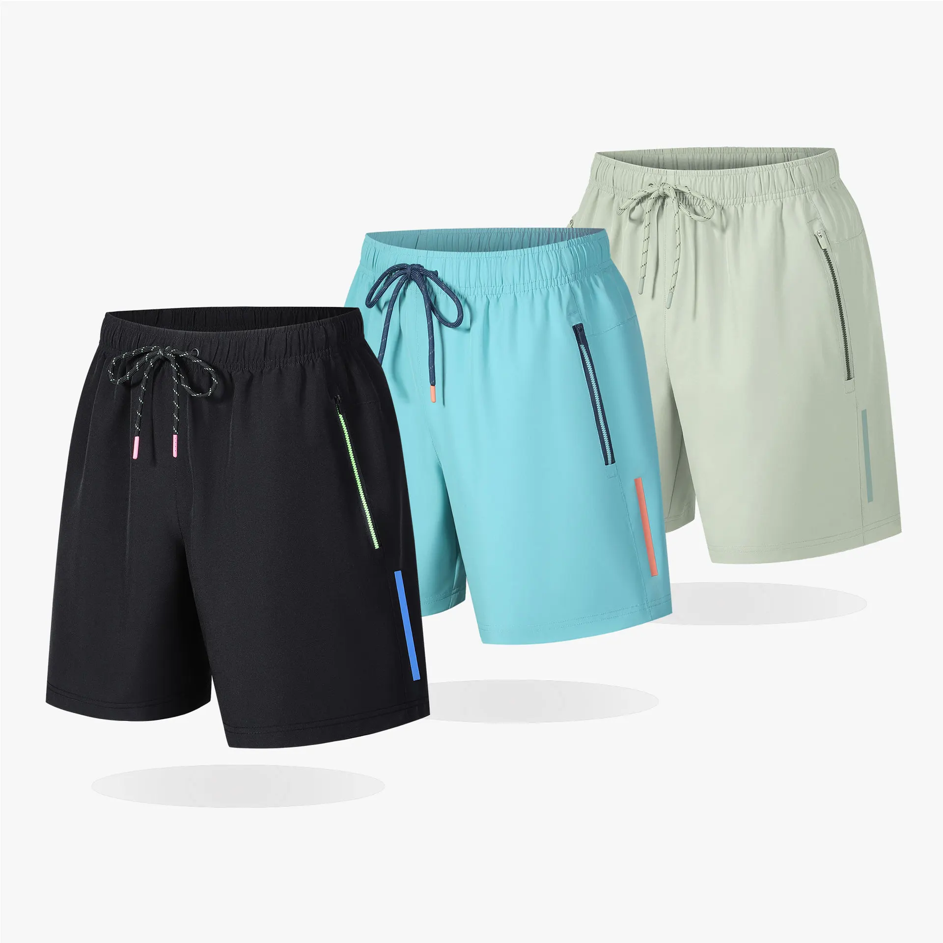 

Men Running Shorts Stretchy Breathable Loose Pocket Basketball Fitness Casual Ice Silk