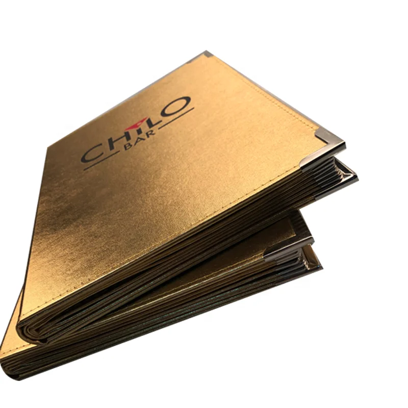 

Customized product.High Quality Restaurant Menu Folder Pu Leather Menu Holder Cover