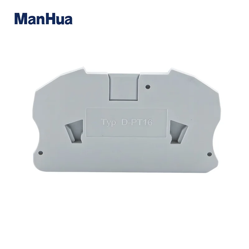 10Pcs D-PT16 End Cover Direct Mounting For PT 16 Terminal Block Din Rail Connector Electric Accessories D-PT16 Plastic End Plate