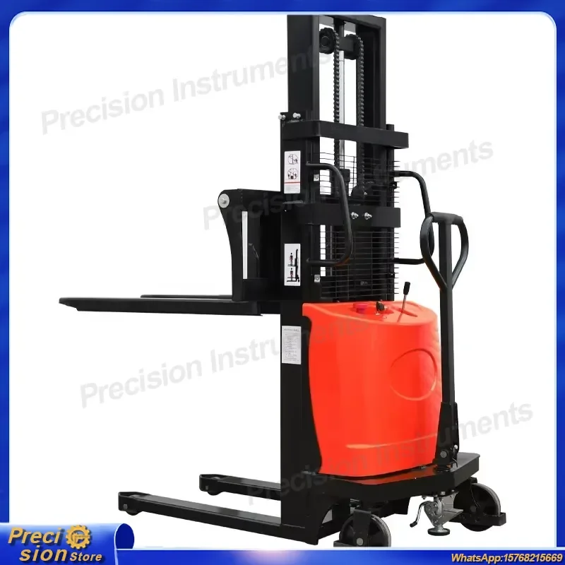 For Hydraulic Forklift Semi Electric High Lift Stacker 2000kg Capacity Jack with Fixed Legs Industrial Pallet Mover Warehouse