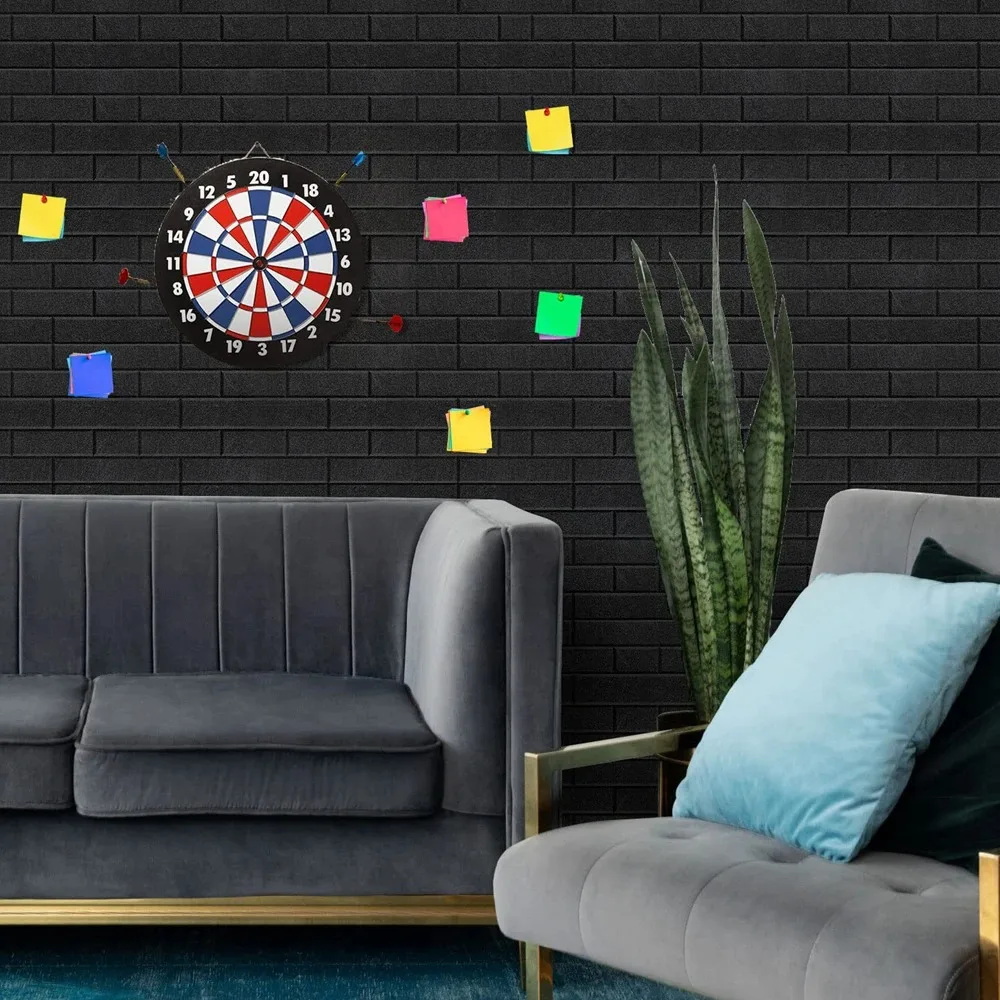 Panneaux acoustiques auto-adhésifs imitation brique, lot de 12, plaques murales insonorisantes haute densité 30×30×0,9 cm, panneaux muraux multifonctionnels pour un traitement acoustique efficace et une décoration intérieure.