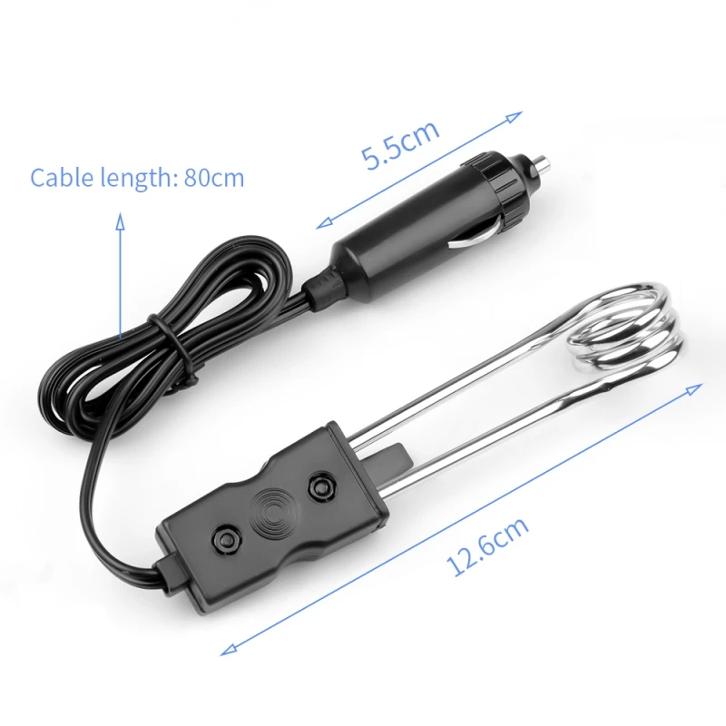 Car Mounted Heat Fast Water And Electricity Heating Rod 12V24V Optional Portable Car Mounted Water And Electricity Heating Rod