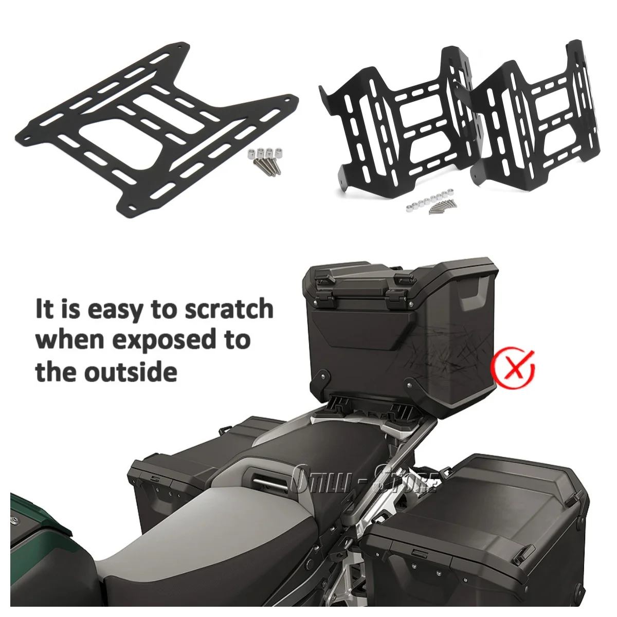 

R1300GS Motorcycle Tail Luggage Case Guard Aluminum Trunk Protective Cover For BMW ADV R1300 GS R 1300 GS Adventure 2024 2025