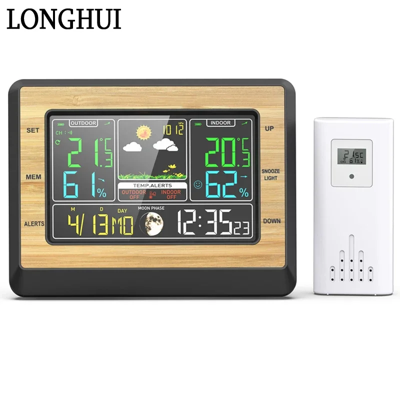 

EN8829-B Wireless Weather Forecast Station Color Screen Digital Thermometer Hygrometer Indoor Outdoor Temperature Humidity Meter