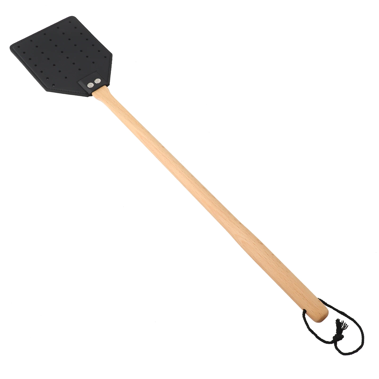 Mosquito Repellent Anti Flies Leather Fly Swatter Brown Leather With Beech Wood Long Handle For Ind Garden Supplies
