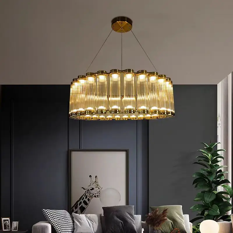 Postmodern minimalist luxury chandelier activity design living room dining room creative atmosphere stainless steel chandelier