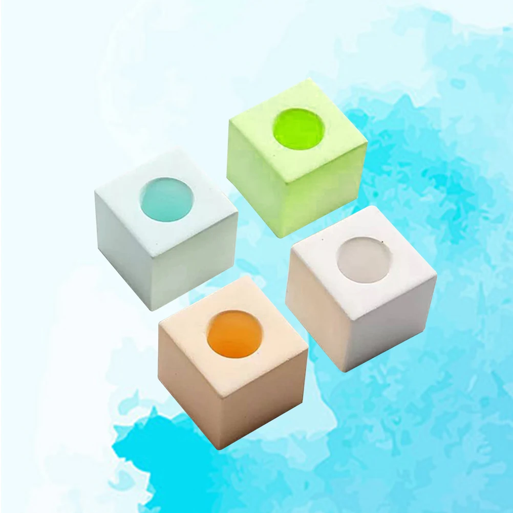 

4pcs Diatom Mud Toothbrush Holder Square Mini Stand Small Single Rack for Sink Pen Holder Hygienic Storage Easy Clean Space