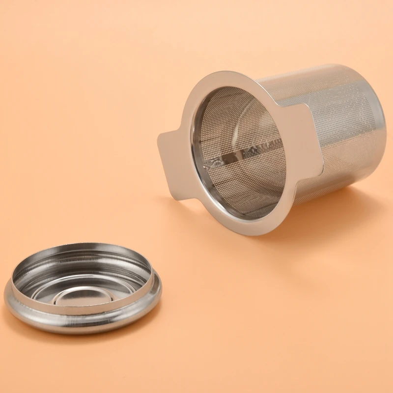 Filtros de té de hojas sueltas, filtros de cesta de té de acero inoxidable, colador de té, Steeper para colgar en teteras, 2 paquetes