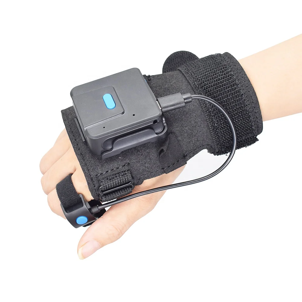 Finger Trigger Wireless 2D Bluetooth Barcode Scanner with Wearable Glove