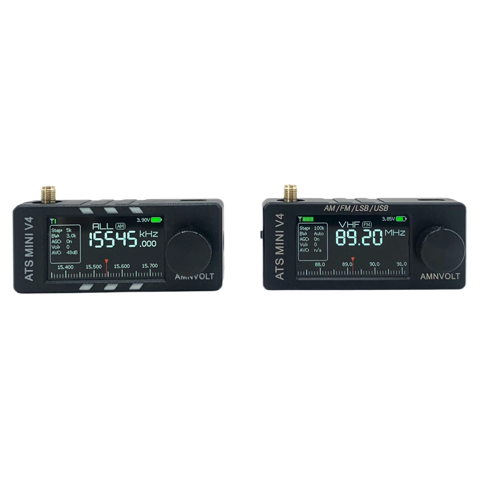 AMNVOLT V4 ATS MINI Radio with Headphone Amplifier Portable AM FM Radio Receiver 1.9inch IPS Screen for Walking Hiking Camping view 5
