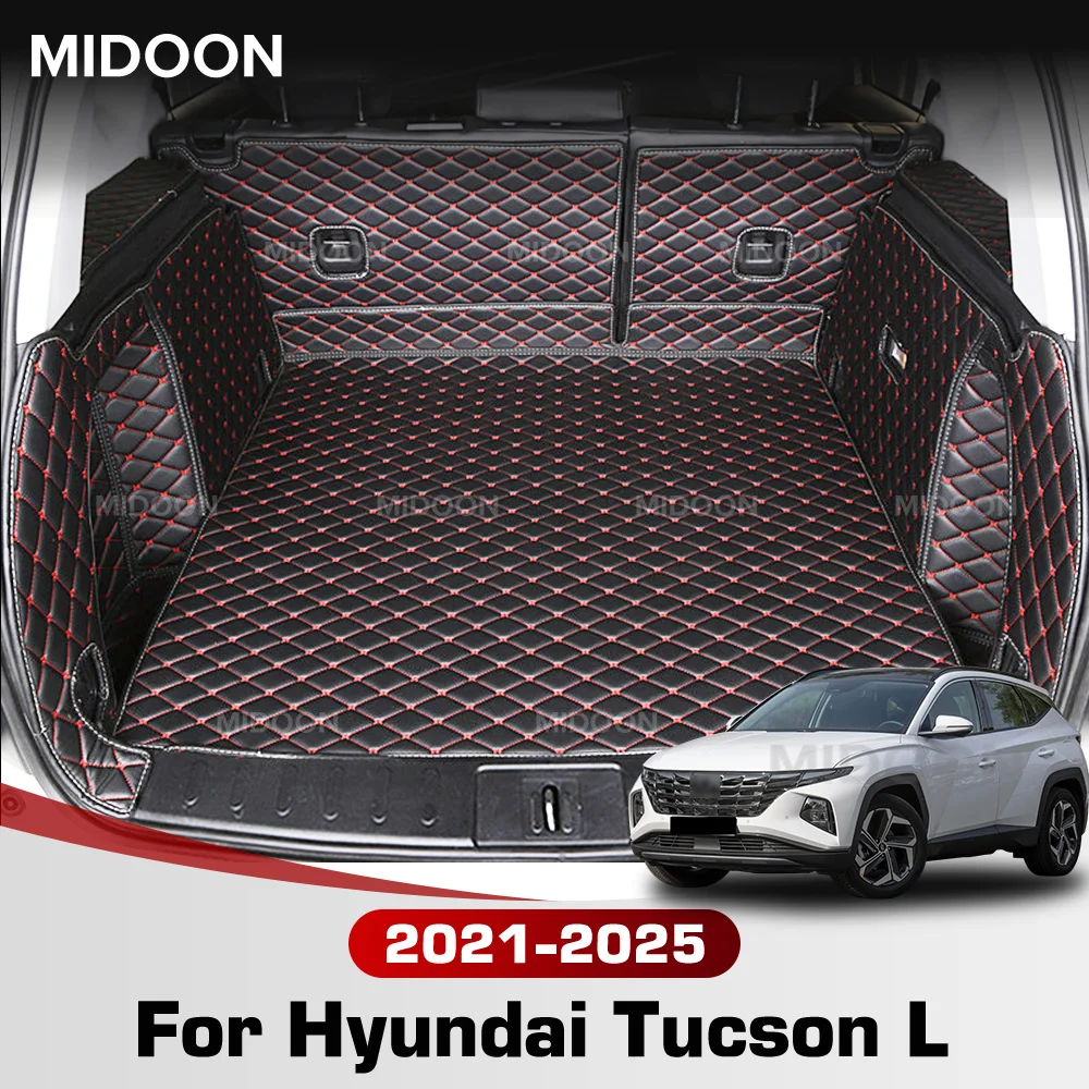 Car Rear Trunk Mat For Hyundai Tucson L 2021-2025 Full Coverage Car Boot Liner Cargo Protector Auto Interior Accessories