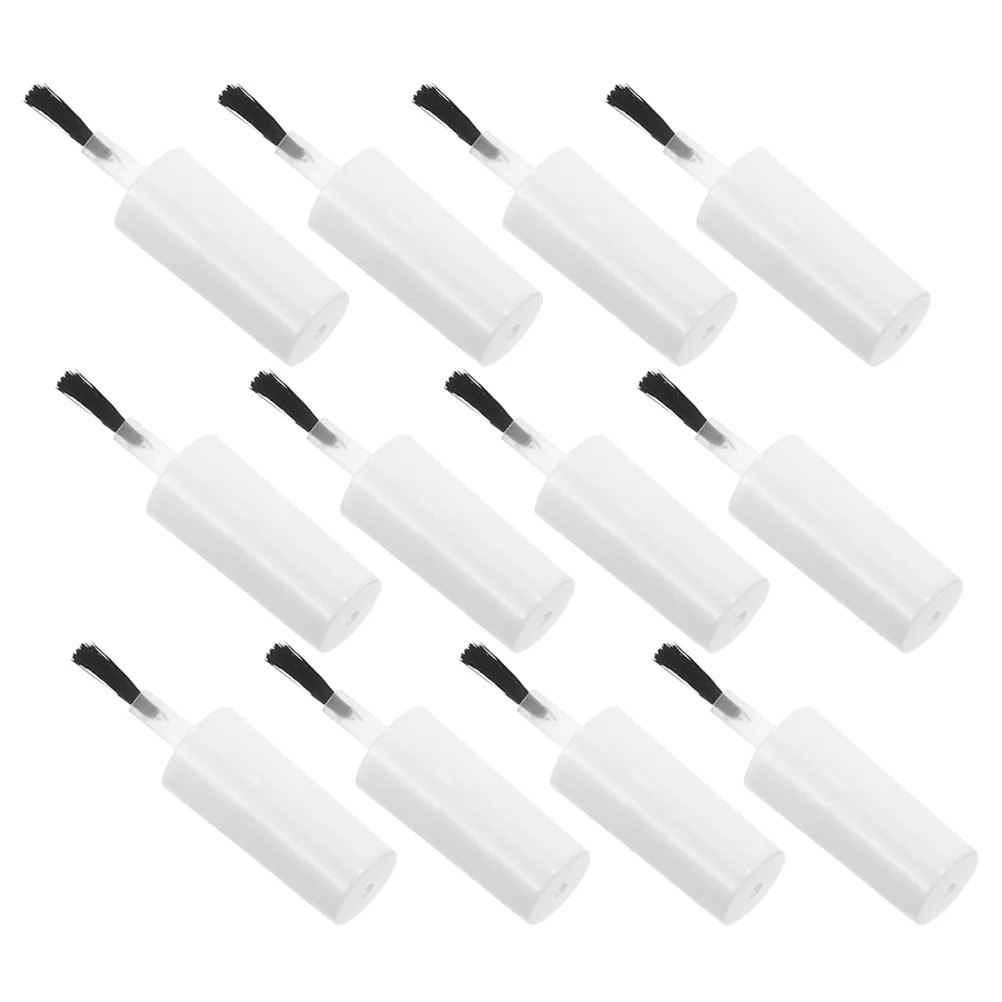 25 Pcs Nail Stamping Polish Brush Gel Liquid for Dip Small Bottle Replacement Brushes Powder Saver White