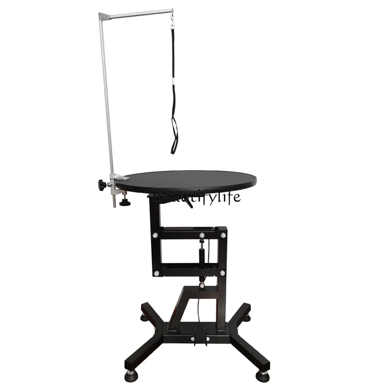 

Round shearing lift rotating pet shop beauty table