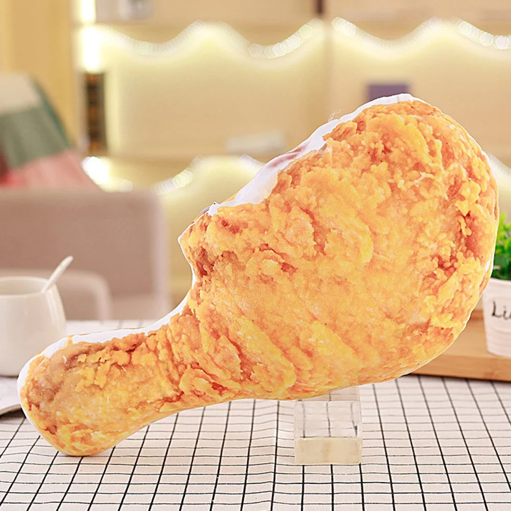 Fried Chicken Leg Pillow Cute Food Shaped Sofa Lumbar Back Cartoon Throw Drumstick Toy Thigh Pillows