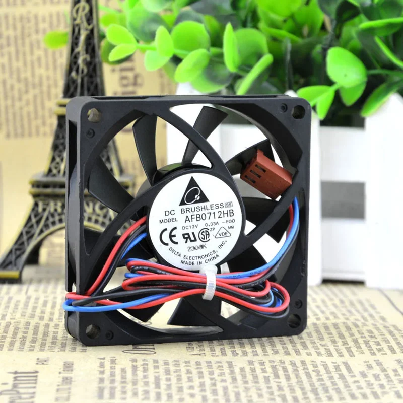 New Fan For Delta AFB0712HB DC12V 0.33A Chassis Double Ball Fan 7CM 7015 70x70x15mm