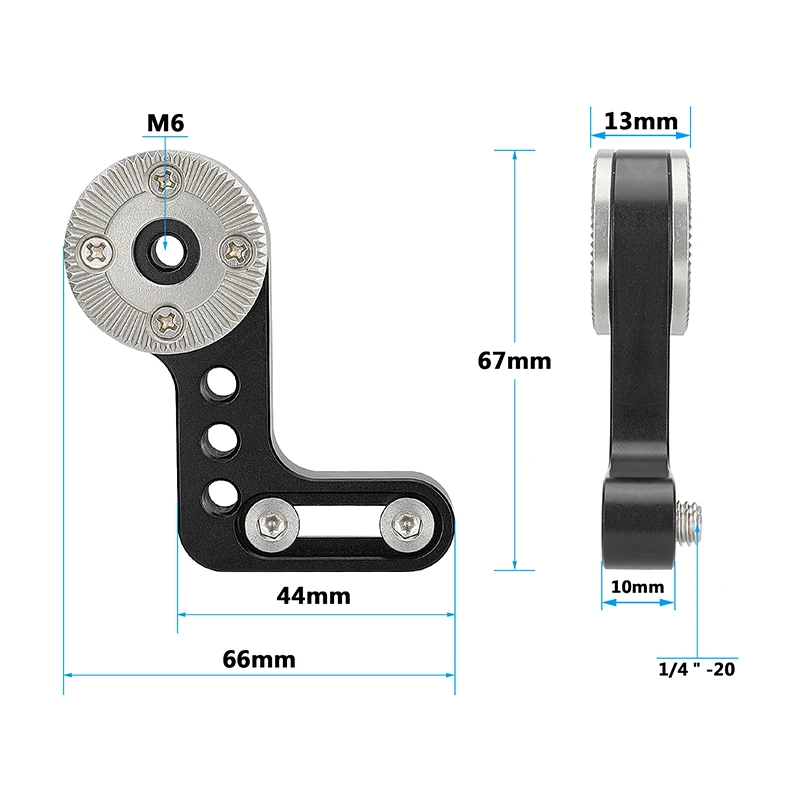 CAMVATE L-Type ARRI Rosette Extension Mount Connector with Center M6 Thread and 1/4\