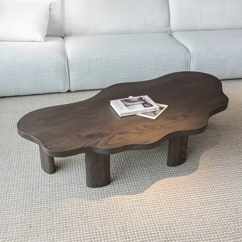 New Arrival Nordic Home Furniture Center Table Set Modern Cloud Simple Solid Wood Coffee Table Minimalist