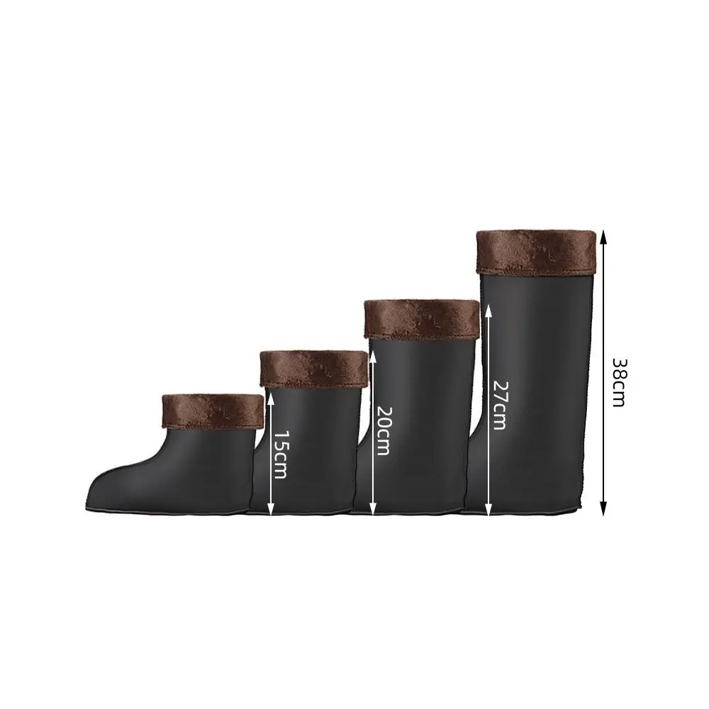 Bottes de pluie épaisses à tube bas pour lycée, doublure chaude, veste en coton, bottes plus chaudes douces, accessoires de couverture de chaussures d'isolation, hiver