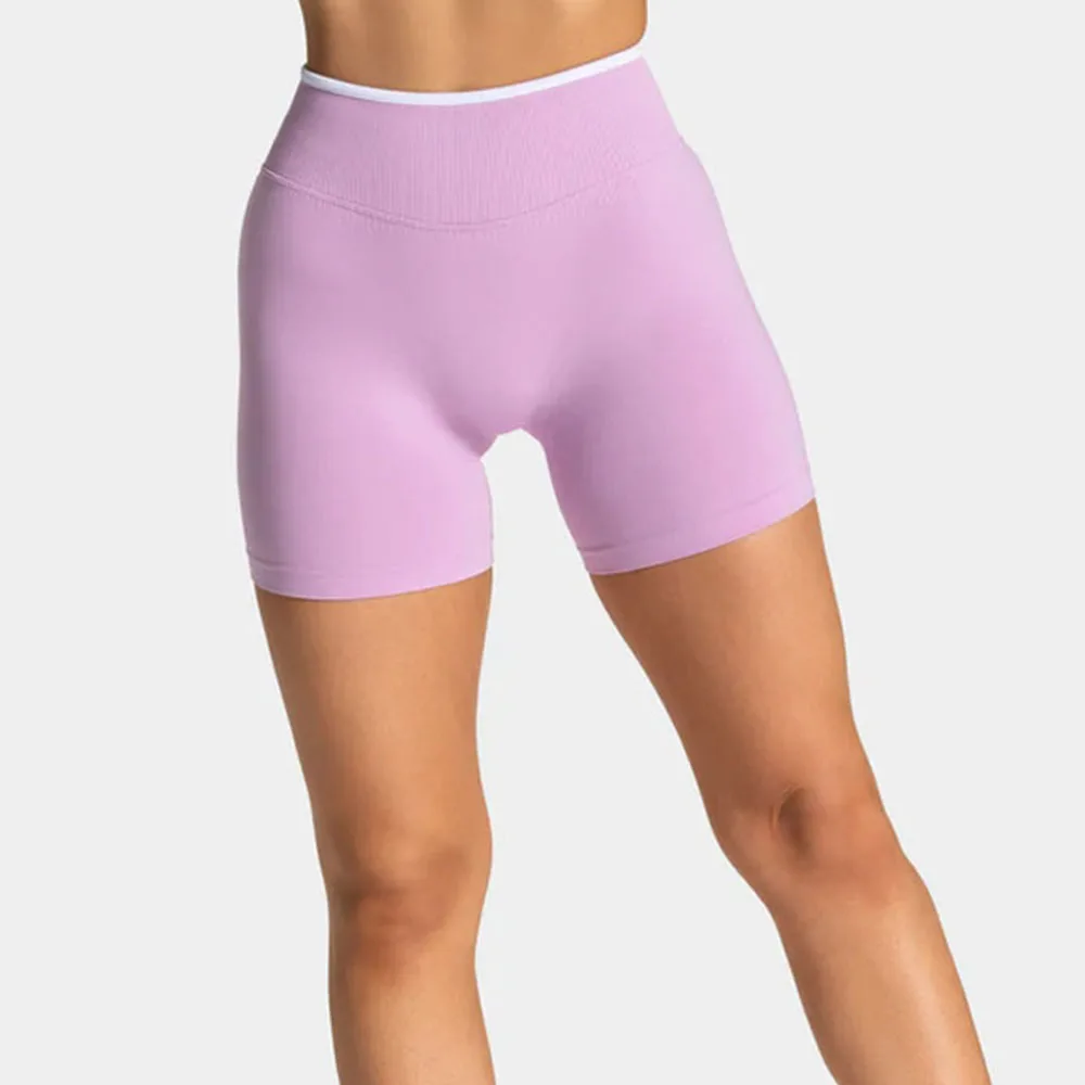 

New Stitching White Edge Design Yoga Peach Fitness Running Seamless Breathable Tight Yoga Shorts Sports Women's Three-point Pant