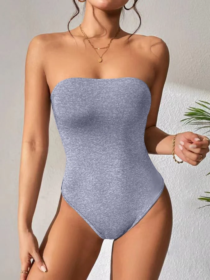 Weigou Frauen Dünne Liebsten Rohr Overall Frühling Sommer Schwarz Weiß Khaki Engen Kurzen Overall Casual Streetwear Mieder – Detail 3