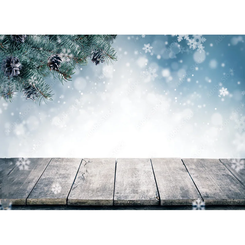 Christmas Wooden Planks Theme Photography Background Snowman Children Portrait Backdrops For Photo Studio Props 211220 SDMB-03