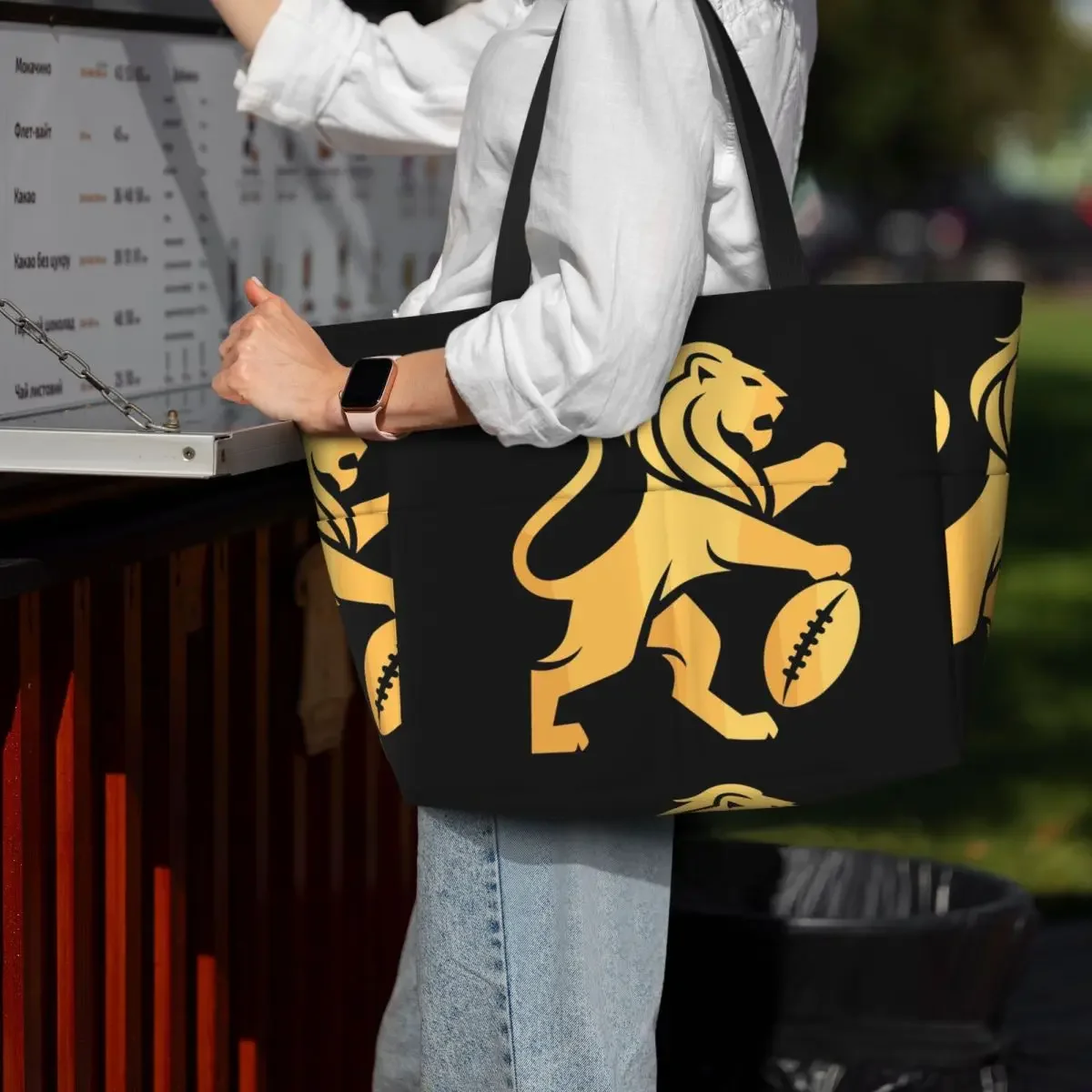 

Brisbane Lions Beach Tote Bag Sport Gym Yoga Duffle Large Tote Bag Women Travel Bag Fitness bag