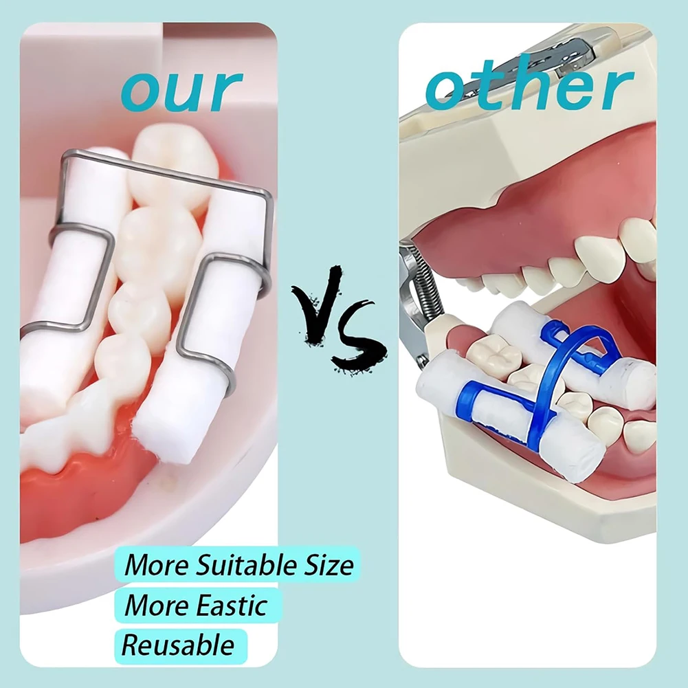 Soporte para rollo de Algodón Dental, herramienta de aislamiento de laboratorio Dental, clínica, dentista, Autoclavable, de acero inoxidable, 4/8/12