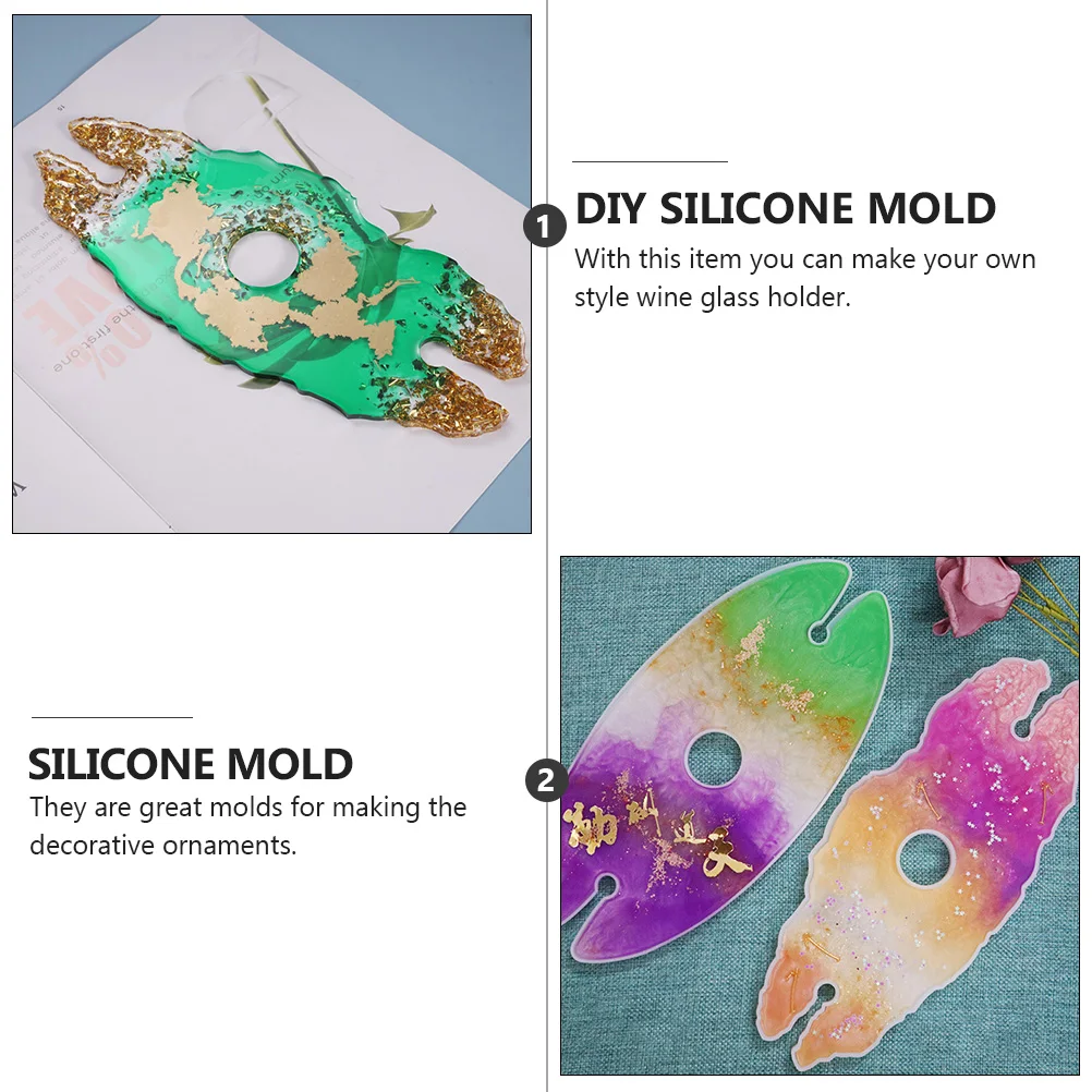 

2pcs Epoxy Diy Silicone Mold Resin Mold DIY Silicone Wine Glass Holder Craft Accessories Jewelry Making Supplies