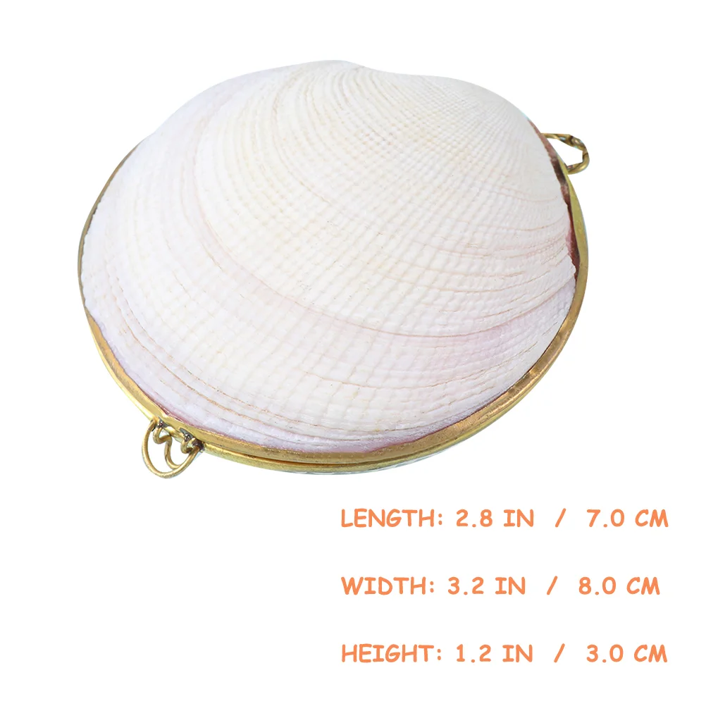 1pc Shell Jewelry Case Container Handmade Retro Creative Golden Jewelry Case (White) jewelry storage case