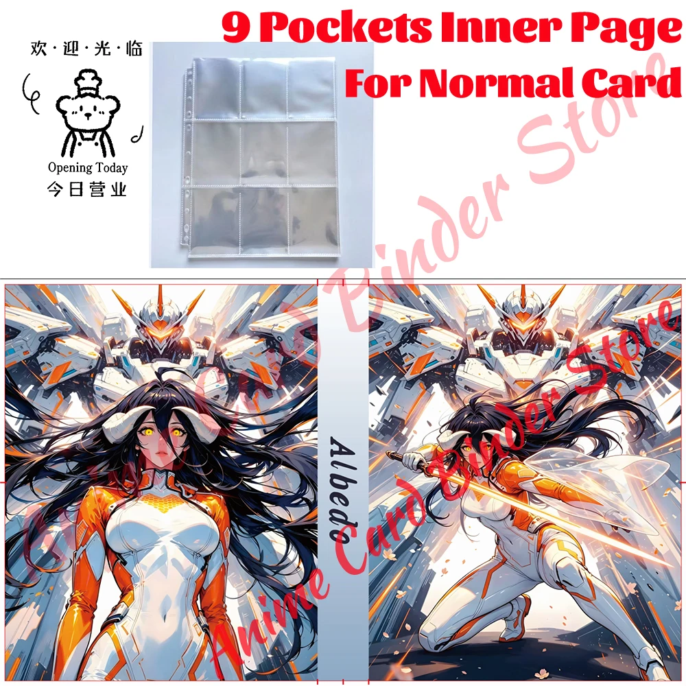 Anime Character Albedo Card Binder Trading Card Album Card Holder for TCG Game Cards Collection Storage Gift