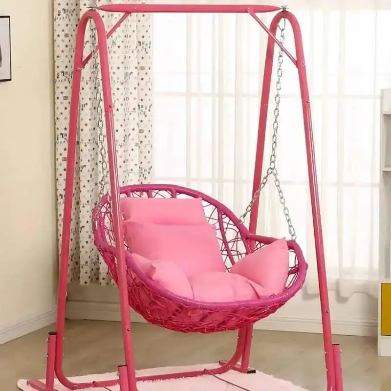 Hängender Korb Rattanstuhl Einzelkindschaukel Indoor und Outdoor Home Schaukelstuhl Balkon Vogelnest Rattanmöbel