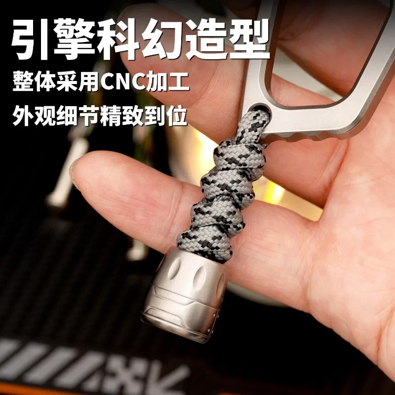 Matrix EDC Paracord End Pendant Fidget Toy Charm for Slingshot Flashlight Keychain Hanging Decor Accessory