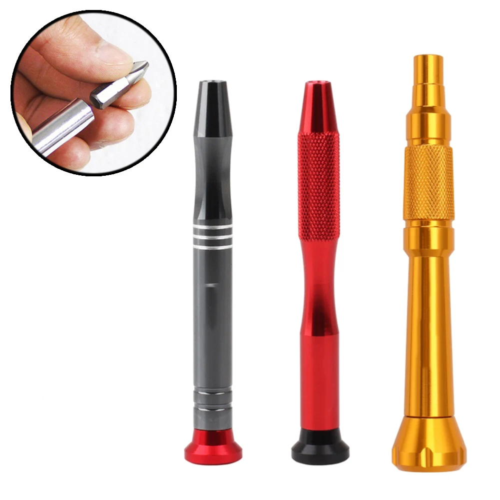 Hex Screwdriver Handle Aluminum Alloy Hex Bit Holder Mini Screw Driver Handle For Electronics Repair Hand Tools