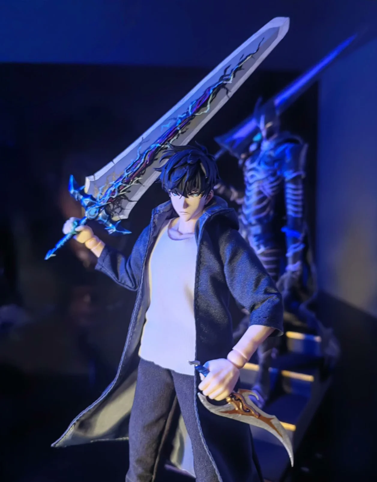 Solo Nivelación Figura de acción articulada personalizada a escala 1/12 - Sung Jin - Woo Muñeca de juguete coleccionable