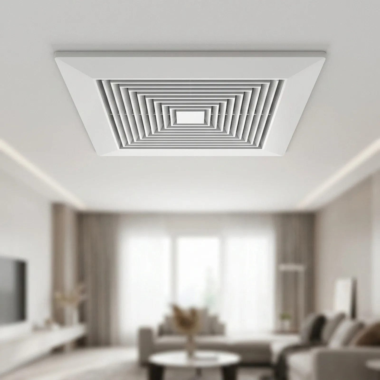 Snap in Panel Square Diffuser for Conditioner Made from ABS Material for Consistent Ventilation Performance Snap