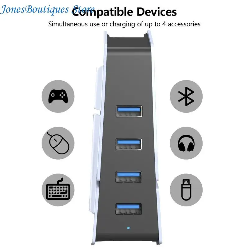 Charging Extender Game Accessory 4 USB2.0 Port & 1 USB3.0 & 1 USB C W8KE