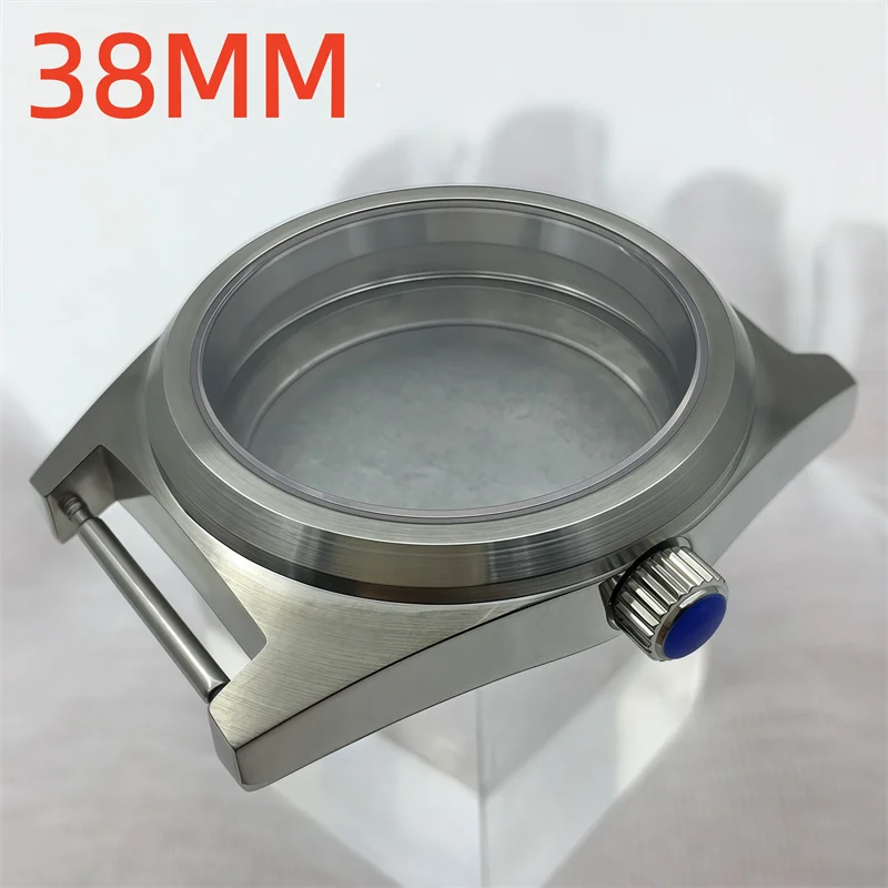 

38mm Silver Watch 316L Steel Case Waterproof Sapphire Crysta Fit NH34 NH35 NH36 NH38 NH70 NH72 ETA2824 PT5000 Movement