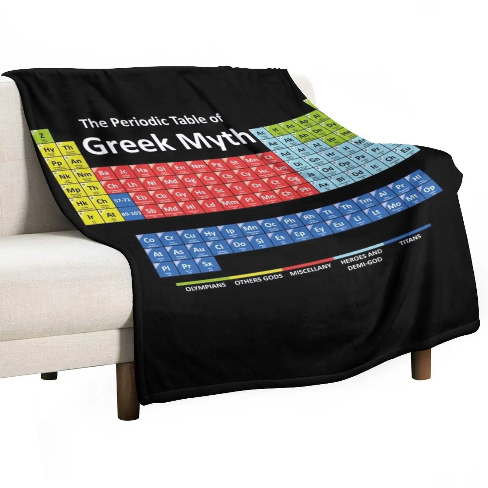 

Periodic Table of Greek Mythology Throw Blanket For Sofa Thin Sleeping Bag Blanket