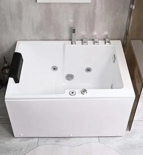 Hot sales Household small-sized large-space deep bath tub with constant temperature surfing massage sitting spa mini bath tub
