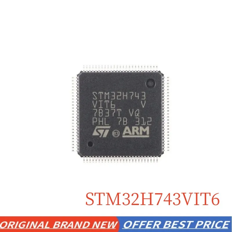 

Original New IC Microcontroller STM32H743VIT6 STM32H743 VIT6 LQFP-100 MCU 32-bit microprocessor ARM Cortex M7 RISC 2MB Flash