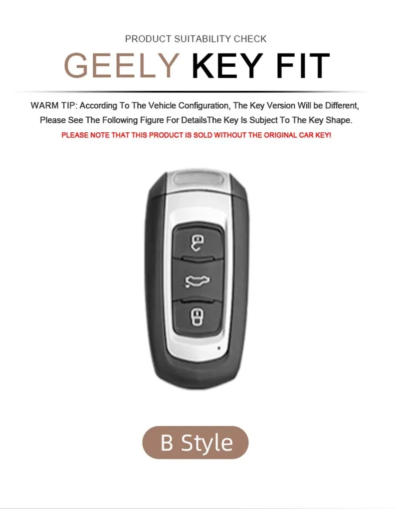 Car Key Case Cover Shell For Geely Emgrand X7 GS GX3 GT GC9 EC7 GC715 EC718 Englon SC3 Atlas Pro Keyless Accessories